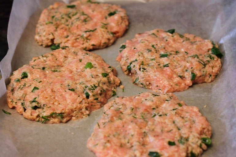Pastured, Free Range Chicken, 6 oz. Hamburger Patties
