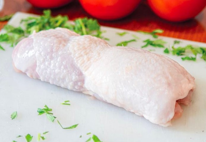 Pastured, Free Range Chicken, Boneless and Rolled, Chicken Hind Quarter Roast, (Skin-on)
