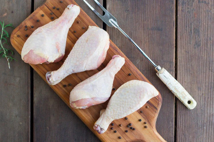 Pastured, Free Range Chicken, Legs, Drumsticks, (Bone-in, Skin-on)