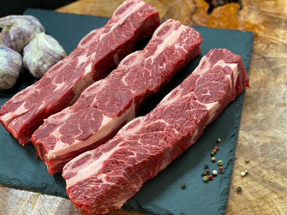 Natural Grass Fed Beef, Miami Cut Short Ribs (Flanken Style)