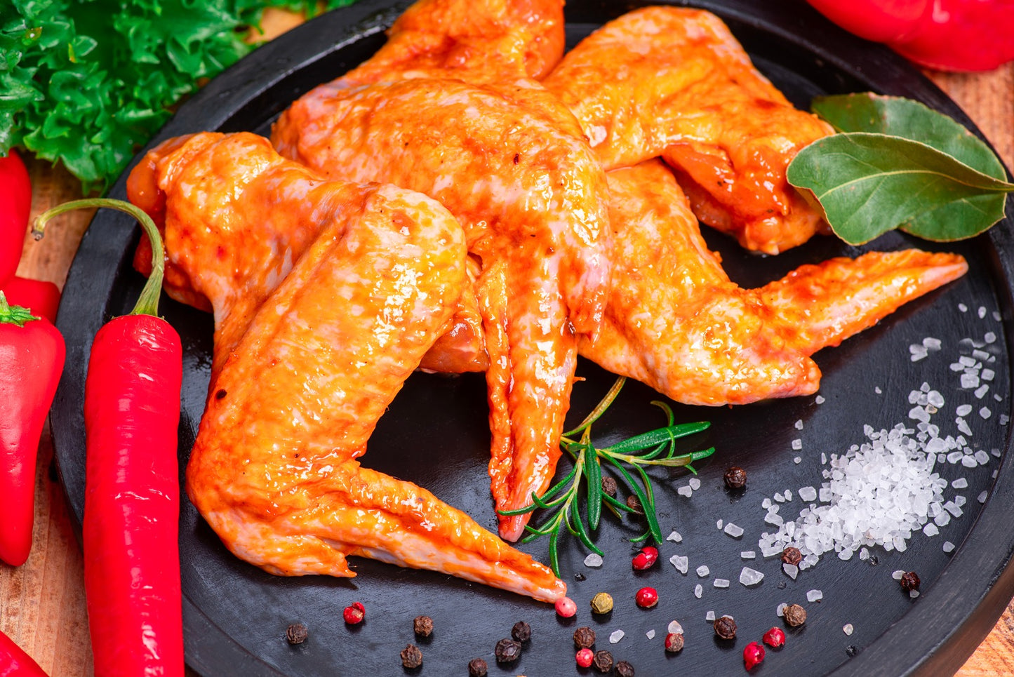 Pastured, Free Range Chicken, Marinated Chicken Wings