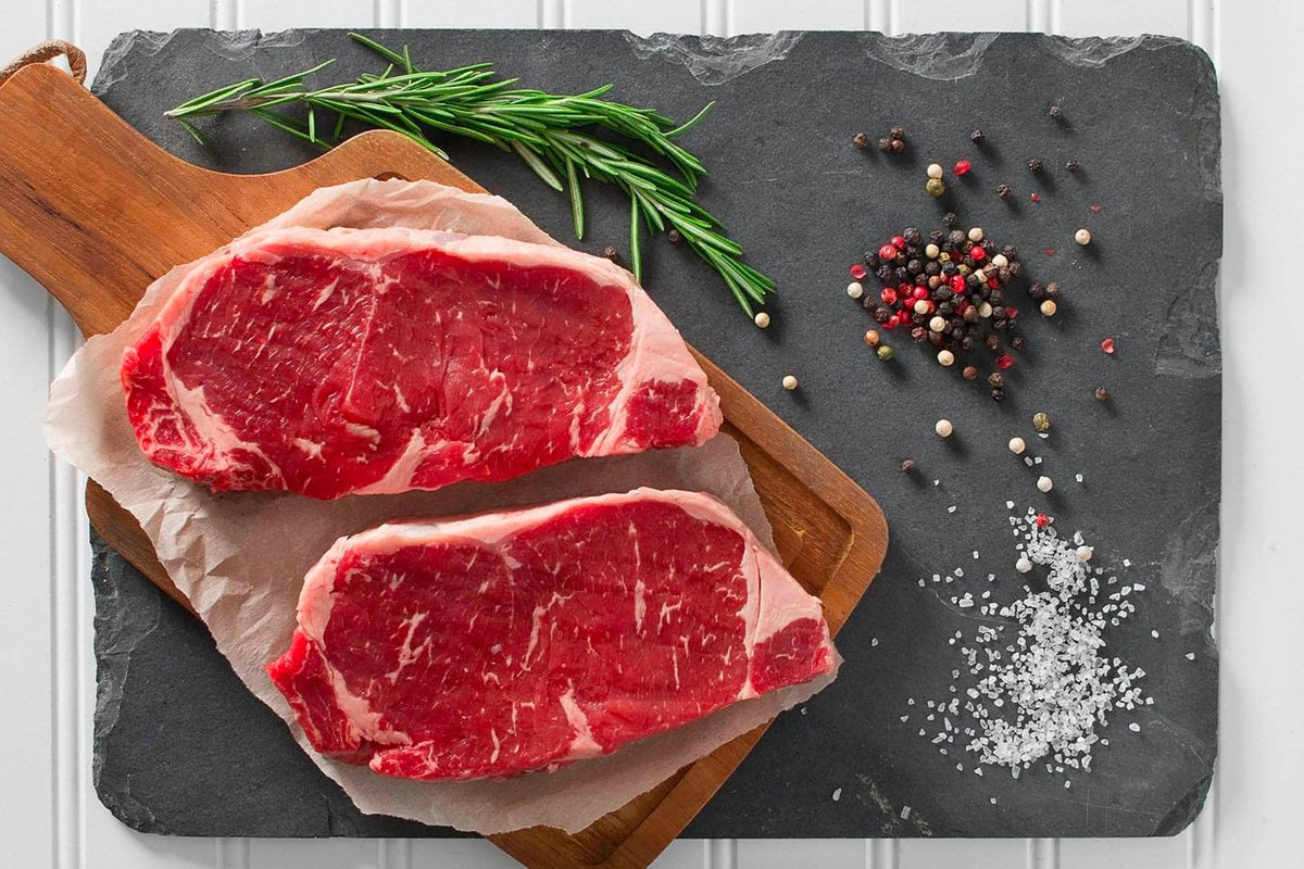 Natural Grass Fed Beef, New York (Strip Loin) Steaks
