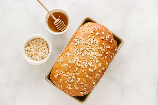 Whole Wheat Sourdough Sliced Bread, with Oats and Raw Dzidzilche Yucatan Honey