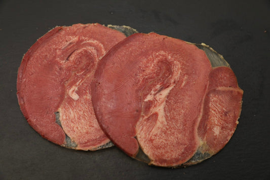 Natural Grass Fed Beef; Beef "Ox" Tongue Slices