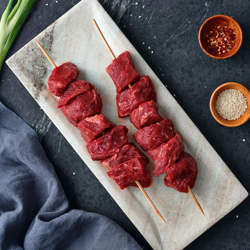Tenderloin Steakhouse Kabobs | Boneless | Grass Fed Beef 🐂 | Pastizal Raised 🌿 | Steakhouse Cut 🔪