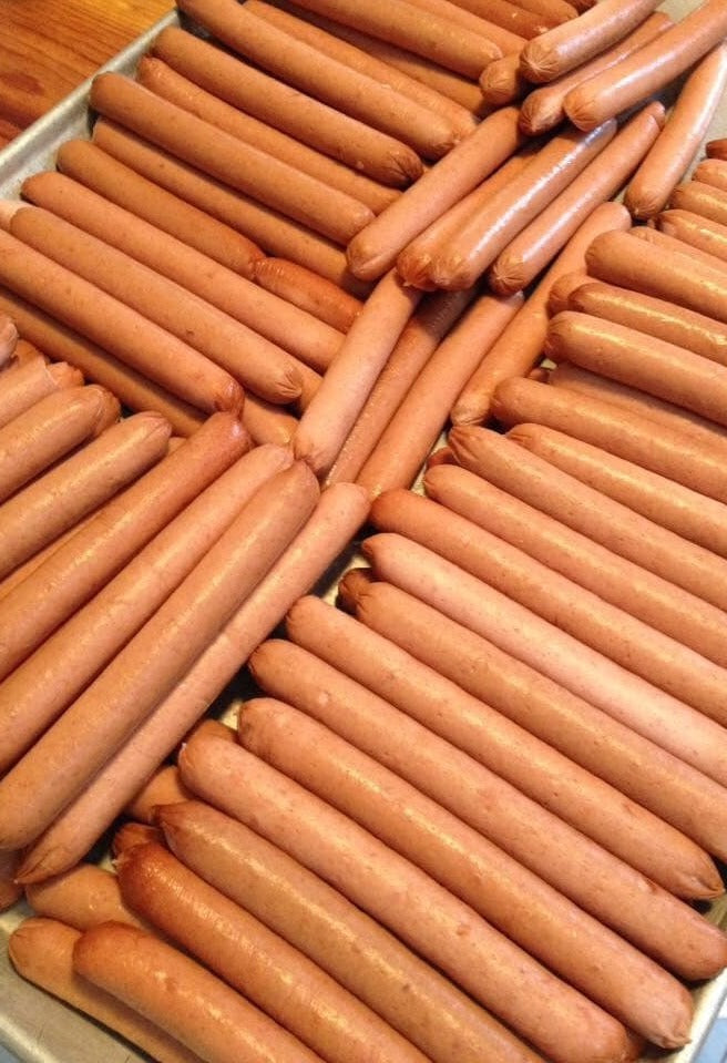 Natural, 100% Grass Fed Beef, Uncured, Authentic German "Snap" Hot Dogs, Frankfurters, Gluten Free