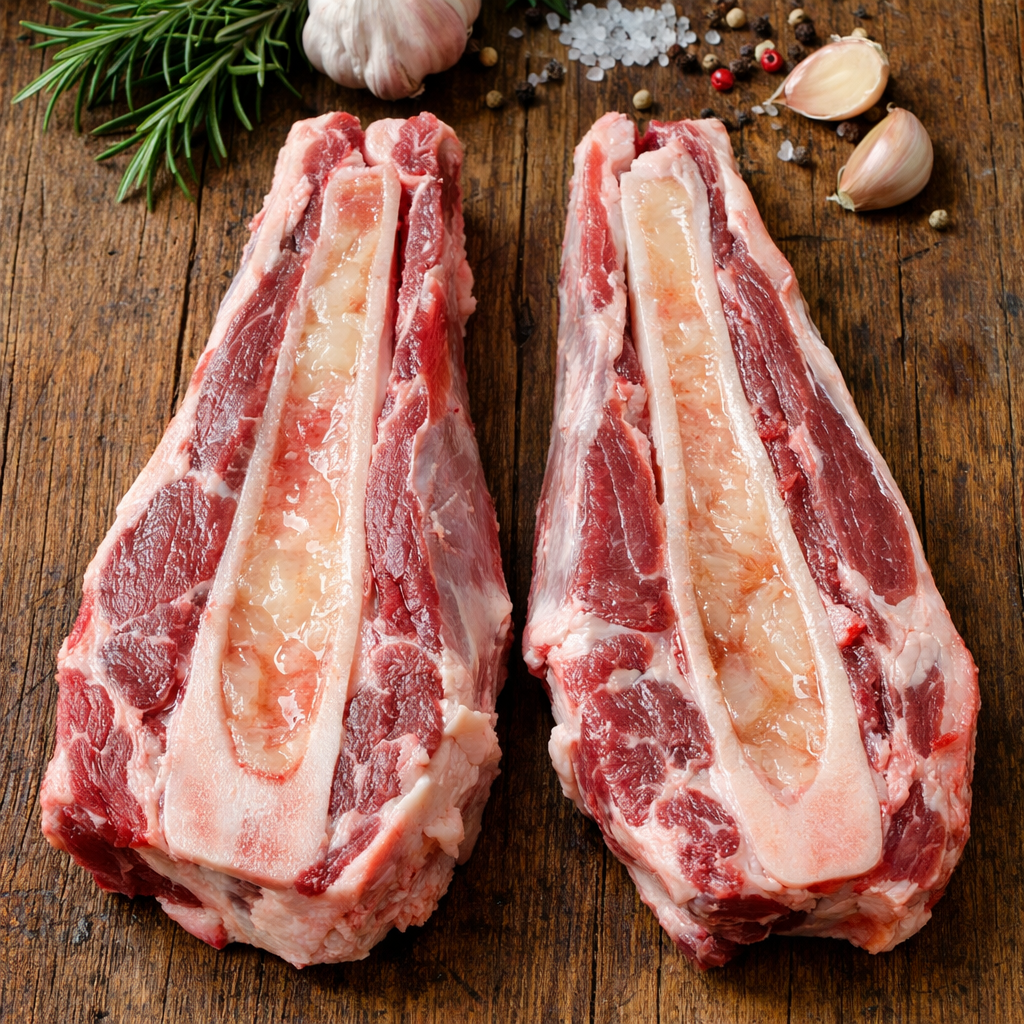 Canoe-Cut Shank (Marrow Exposed) | Bone-In | Grass Fed Lamb 🐑 | Pastizal Raised 🌿 | Steakhouse Cut 🔪