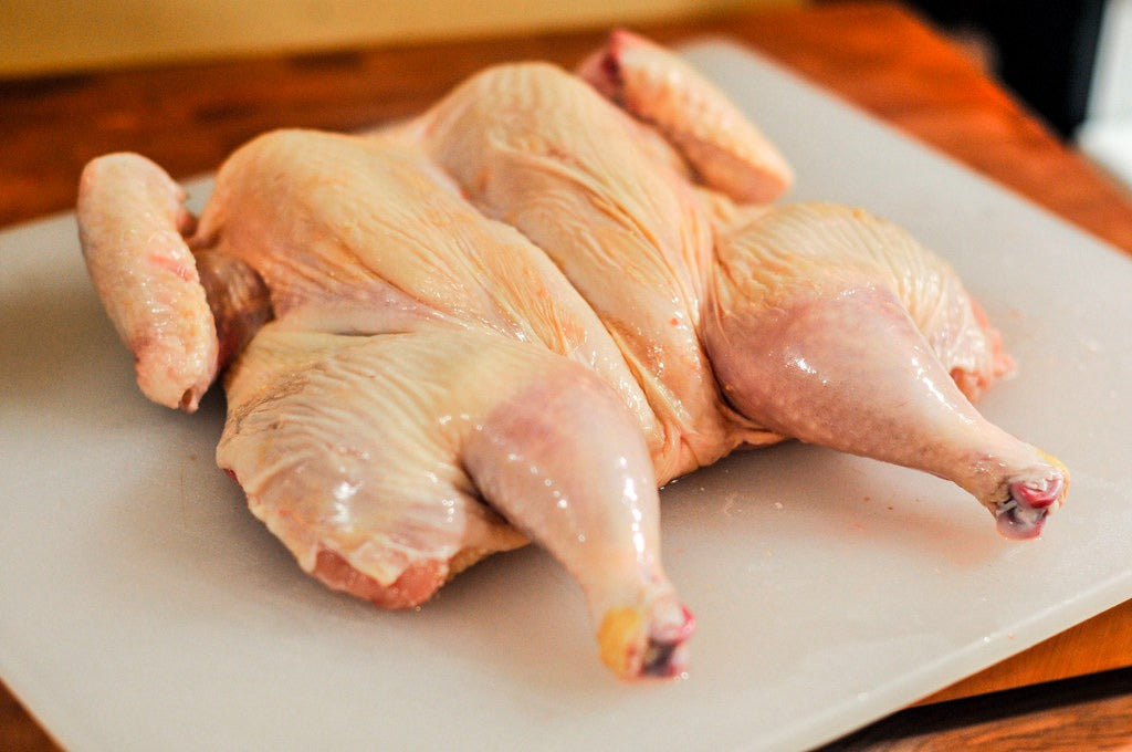 Pastured, Free Range Chicken, Whole, Spatchcok / Butterfly Cut for eas ...