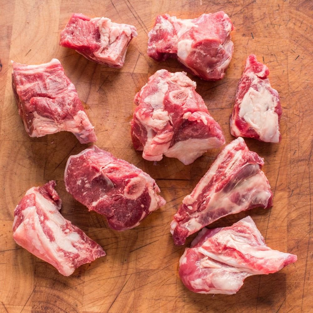Natural Grass Fed Goat Meat (Bone-In), Curry Cut